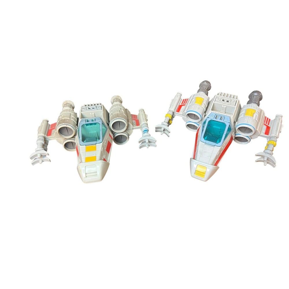 Lot of 2 -2001 LFL By Hasbro Star Wars X Wing Fighter Ships